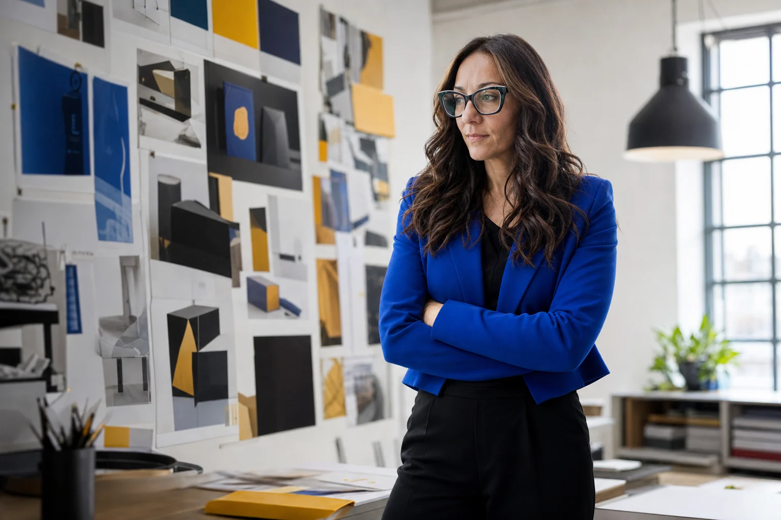 Rosanna al lavoro su un progetto creativo